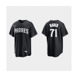 Mens San Diego Padres #71 Josh Hader Nike Black White Collection Jersey