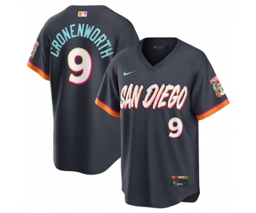 Men's San Diego Padres #9 Jake Cronenworth Obsidian 2026 City Connect Stadium Limited Stitched Baseball Jersey