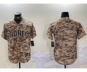Men's San Diego Padres Blank Camo Cool Base Stitched Jersey