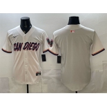 Men's San Diego Padres Blank Cream 2026 City Connect Stadium Stitched Baseball Jersey