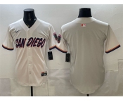 Men's San Diego Padres Blank Cream 2026 City Connect Stadium Stitched Baseball Jersey