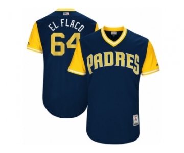 Men's San Diego Padres Dinelson Lamet #64 El Flaco Majestic Navy 2017 Players Weekend Authentic Jersey