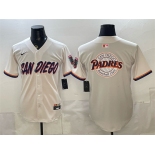Men's San Diego Padres Team Big Logo Cream 2026 City Connect Stadium Stitched Baseball Jersey Men's San Diego Padres Team Big Logo Cream 2026 City Connect Stadium Stitched Baseball Jersey