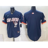 Men's San Diego Padres X Hello Kitty Blank Obsidian 2026 City Connect Stadium Stitched Baseball Jersey Men's San Diego Padres X Hello Kitty Blank Obsidian 2026 City Connect Stadium Stitched Baseball Jersey