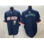 Men's San Diego Padres X Hello Kitty Obsidian 2026 City Connect Stadium Stitched Baseball Jersey