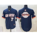 Men's San Diego Padres X Hello Kitty Team Big Logo Obsidian 2026 City Connect Stadium Stitched Baseball Jersey Men's San Diego Padres X Hello Kitty Team Big Logo Obsidian 2026 City Connect Stadium Stitched Baseball Jersey