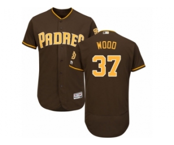 San Diego Padres #37 Travis Wood Brown Flexbase Authentic Collection MLB Jersey