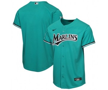 Men's Miami Marlins Blank Teal Alternate Stadium Stitched Baseball Jersey