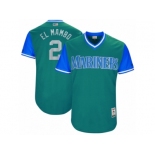 Men's 2017 Little League World Series Mariners #2 Jean Segura El Mambo Aqua Jersey Men's 2017 Little League World Series Mariners #2 Jean Segura El Mambo Aqua Jersey