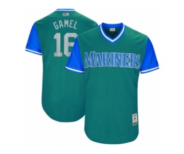 Men's 2017 Little League World Series Mariners Ben Gamel #16 Gamel Aqua Jersey