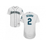 Men's Majestic Seattle Mariners #2 Jean Segura White Flexbase Authentic Collection MLB Jersey Men's Majestic Seattle Mariners #2 Jean Segura White Flexbase Authentic Collection MLB Jersey