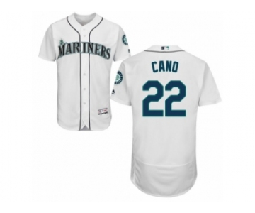 Men's Majestic Seattle Mariners #22 Robinson Cano White Flexbase Authentic Collection MLB Jersey