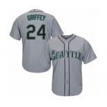 Men's Majestic Seattle Mariners #24 Ken Griffey Authentic Grey Road Cool Base MLB Jersey Men's Majestic Seattle Mariners #24 Ken Griffey Authentic Grey Road Cool Base MLB Jersey