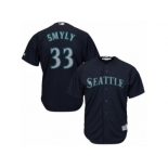 Men's Majestic Seattle Mariners #33 Drew Smyly Replica Navy Blue Alternate 2 Cool Base MLB Jersey Men's Majestic Seattle Mariners #33 Drew Smyly Replica Navy Blue Alternate 2 Cool Base MLB Jersey