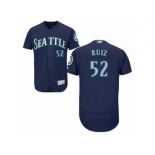 Men's Majestic Seattle Mariners #52 Carlos Ruiz Navy Blue Flexbase Authentic Collection MLB Jersey Men's Majestic Seattle Mariners #52 Carlos Ruiz Navy Blue Flexbase Authentic Collection MLB Jersey