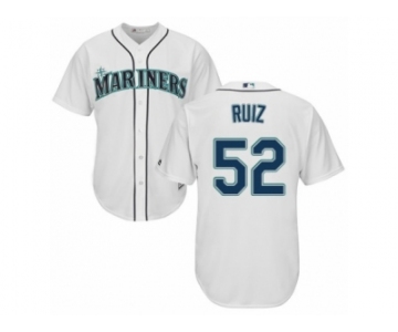Men's Majestic Seattle Mariners #52 Carlos Ruiz Replica White Home Cool Base MLB Jersey