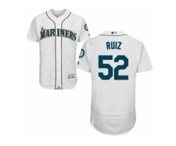 Men's Majestic Seattle Mariners #52 Carlos Ruiz White Flexbase Authentic Collection MLB Jersey