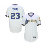 Men's Seattle Mariners #23 Nelson Cruz Majestic White Flexbase Authentic Collection Cooperstown Player Jersey Men's Seattle Mariners #23 Nelson Cruz Majestic White Flexbase Authentic Collection Cooperstown Player Jersey