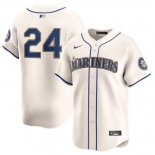 Men's Seattle Mariners #24 Ken Griffey Jr. Cream Cool Base Jersey Men's Seattle Mariners #24 Ken Griffey Jr. Cream Cool Base Jersey