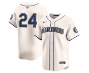 Men's Seattle Mariners #24 Ken Griffey Jr. Cream Cool Base Jersey Men's Seattle Mariners #24 Ken Griffey Jr. Cream Cool Base Jersey