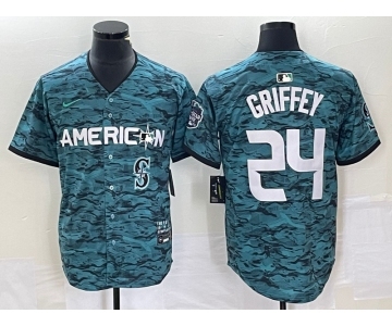 Men's Seattle Mariners #24 Ken Griffey Teal 2023 All Star Cool Base Stitched Jersey