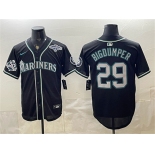 Men's Seattle Mariners #29 Big Dumper 50th Anniversary Black Out Style Vapor Premier Limited Stitched Baseball Jersey Men's Seattle Mariners #29 Big Dumper 50th Anniversary Black Out Style Vapor Premier Limited Stitched Baseball Jersey