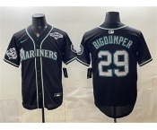 Men's Seattle Mariners #29 Big Dumper 50th Anniversary Black Out Style Vapor Premier Limited Stitched Baseball Jersey Men's Seattle Mariners #29 Big Dumper 50th Anniversary Black Out Style Vapor Premier Limited Stitched Baseball Jersey