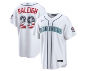 Men's Seattle Mariners #29 Big Dumper White USA 250 Fourth of July Home Stitched Baseball Jersey Men's Seattle Mariners #29 Big Dumper White USA 250 Fourth of July Home Stitched Baseball Jersey