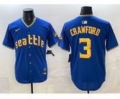 Men's Seattle Mariners #3 Cal Raleigh Royal 2025 Limited Stitched jersey