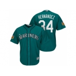 Men's Seattle Mariners #34 Felix Hernandez 2017 Spring Training Cool Base Stitched MLB Jersey Men's Seattle Mariners #34 Felix Hernandez 2017 Spring Training Cool Base Stitched MLB Jersey