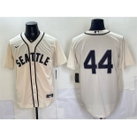 Men's Seattle Mariners #44 Julio Rodríguez Cream Alternate Stitched Baseball Jersey Men's Seattle Mariners #44 Julio Rodríguez Cream Alternate Stitched Baseball Jersey