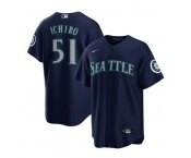 Men's Seattle Mariners #51 Ichiro Suzuki Navy Cool Base Stitched Baseball Jersey