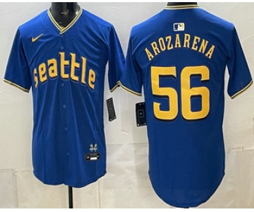 Men's Seattle Mariners #56 Randy Arozarena Blue City Limited Jersey