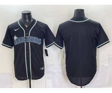 Men's Seattle Mariners Blank 2026 Fashion Replica Black Out Stitched Baseball Jersey