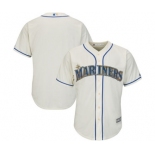 Men's Seattle Mariners Blank Majestic Cream Official Cool Base Jersey Men's Seattle Mariners Blank Majestic Cream Official Cool Base Jersey