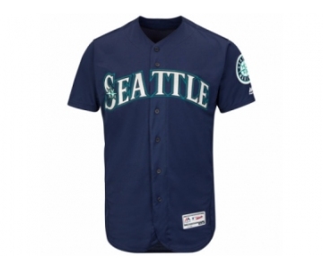 Men's Seattle Mariners Majestic Alternate Blank Navy Flex Base Authentic Collection Team Jersey