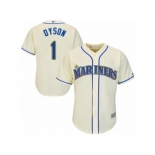 Seattle Mariners #1 Jarrod Dyson Replica Cream Alternate Cool Base MLB Jersey Seattle Mariners #1 Jarrod Dyson Replica Cream Alternate Cool Base MLB Jersey