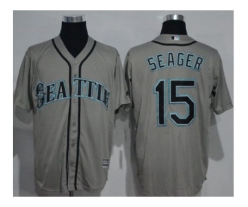 Seattle Mariners #15 Kyle Seager Grey New Cool Base Stitched MLB Jersey