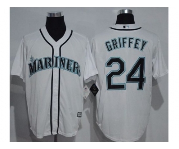 Seattle Mariners #24 Ken Griffey White New Cool Base Stitched MLB Jersey