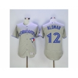 Men Toronto Blue Jays #12 Roberto Alomar Majestic Gray Flexbase Authentic Collection Player Jersey Men Toronto Blue Jays #12 Roberto Alomar Majestic Gray Flexbase Authentic Collection Player Jersey