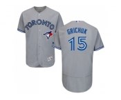 Men Toronto Blue Jays #15 Randal Grichuk Grey Flexbase Authentic Collection Stitched MLB Jersey Men Toronto Blue Jays #15 Randal Grichuk Grey Flexbase Authentic Collection Stitched MLB Jersey