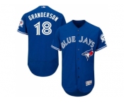 Men Toronto Blue Jays #18 Curtis Granderson Blue Flexbase Authentic Collection Stitched MLB Jersey Men Toronto Blue Jays #18 Curtis Granderson Blue Flexbase Authentic Collection Stitched MLB Jersey