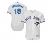 Men Toronto Blue Jays #18 Curtis Granderson White Flexbase Authentic Collection Stitched MLB Jersey Men Toronto Blue Jays #18 Curtis Granderson White Flexbase Authentic Collection Stitched MLB Jersey