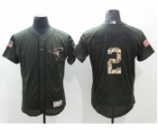 Men Toronto Blue Jays #2 Troy Tulowitzki Majestic Green Salute to Service Flexbase Authentic Collection Player Jersey Men Toronto Blue Jays #2 Troy Tulowitzki Majestic Green Salute to Service Flexbase Authentic Collection Player Jersey