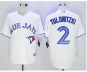 Men Toronto Blue Jays #2 Troy Tulowitzki White 2016 Official Cool Base Jersey Men Toronto Blue Jays #2 Troy Tulowitzki White 2016 Official Cool Base Jersey