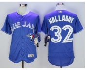 Men Toronto Blue Jays #32 Roy Halladay Majestic Blue Flexbase Authentic Collection Player Jersey Men Toronto Blue Jays #32 Roy Halladay Majestic Blue Flexbase Authentic Collection Player Jersey
