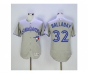 Men Toronto Blue Jays #32 Roy Halladay Majestic Gray Flexbase Authentic Collection Player Jersey Men Toronto Blue Jays #32 Roy Halladay Majestic Gray Flexbase Authentic Collection Player Jersey