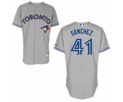 Men Toronto Blue Jays #41 Aaron Sanchez Gray Jersey Men Toronto Blue Jays #41 Aaron Sanchez Gray Jersey