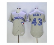 Men Toronto Blue Jays #43 R.A. Dickey Majestic Gray Flexbase Authentic Collection Player Jersey Men Toronto Blue Jays #43 R.A. Dickey Majestic Gray Flexbase Authentic Collection Player Jersey