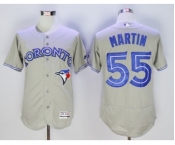 Men Toronto Blue Jays #55 Russell Martin Majestic Gray Flexbase Authentic Collection Player Jersey Men Toronto Blue Jays #55 Russell Martin Majestic Gray Flexbase Authentic Collection Player Jersey